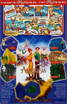 Anastasia - 6 Hologram Secrets Choco Krispies Kelloggs 1998