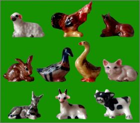 Animaux de la ferme - 10 Fves brillantes - Wietzel - 1996