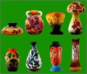 Vases �mile Gall� Ma�tre Verrier - 8 f�ves - Prime - 2014