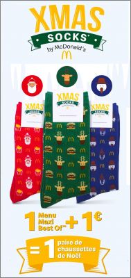 Xmas Socks by Mc Donald's ! Les chaussettes de No�l - 2019