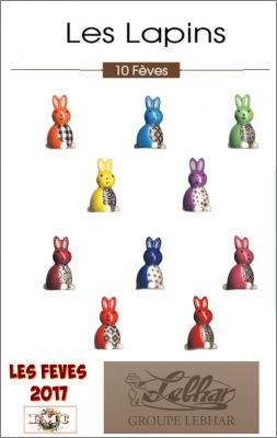 Les Lapins - 10 F�ves brillantes - Lebhar - 2017