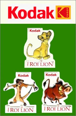 Le Roi Lion - Walt Disney - 3 magnets - Kodak  - 1995