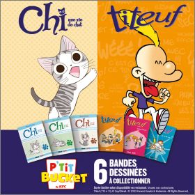 Chi une vie de chat /Titeuf - 6 BD - P'tit Bucket - KFC 2021