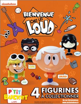 Bienvenue chez les Loud - 4 figurines P'tit Bucket  KFC 2020