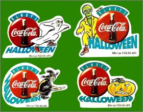 Always Coca-Cola Halloween - 4 magnets Del Arte (Pizza) 1990