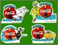 Halloween - 4 magnets - Coca-Cola & Pizza Del Arte - 1990