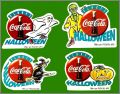 Always Coca-Cola Halloween - 4 magnets Del Arte (Pizza) 1990