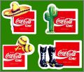 Mexique - 4 magnets - Coca-Cola - 1995