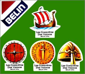 Les Conqutes des Vikings - 4 Magnets - Belin - 1994