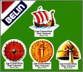 Les Conqutes des Vikings - 4 Magnets - Belin - 1994