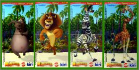 Madagascar - 8 Magnets coins carrs mini Babybel & Kiri 2005