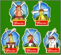 Moulins - 5 magnets - Francine - 2002