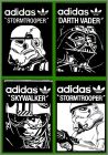 Star Wars - 4 magnets (Fond noir) - Adidas - 2010