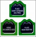 Plaques de rues - 3 Magnets - Caf de Paris - 1990
