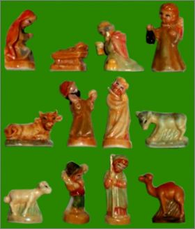 Crche rustique I - 12 Fves Brillantes - Prime - 2005