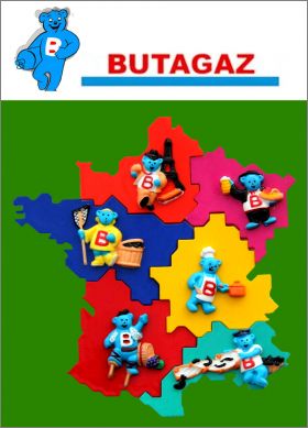 Rgions de France - 6 magnets (puzzle) Butagaz - 1997