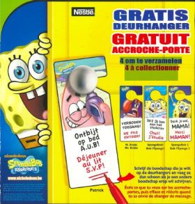 Bob l'Eponge - Accroche-porte - Crale Nestl Belgique 2011
