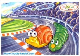 Escargot & Chenille faisant la Course - Kinder C102 et C103