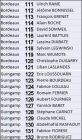 Liste du N 111 au 132