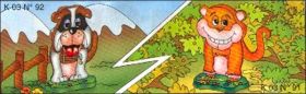 Chien et singe - (Kinder surprise) - K03-91  K03-92