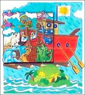 L'Arche de No - Kinder Puzzles 3D plastique K98-9  K98-17
