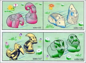 Double face - Kinder Surprise - K98-105 � K98-108 - 1998