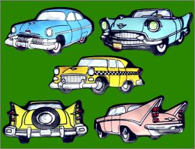 Voitures - 5 Magnets - Gnrale de Restauration - 1991