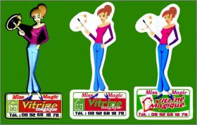 Miss Magic - 3 Magnets - Vitrine Magique - 1995  2000