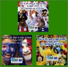 Coupe du Monde de Rugby - 3 Magnets - GMF - 2007