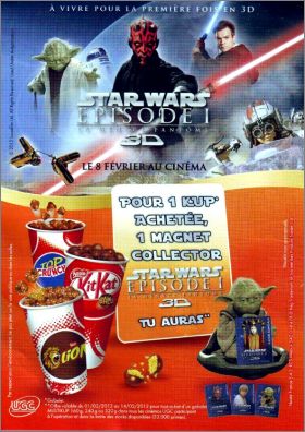 Star Wars �pisode 1 en 3D - 4  magnets - Cin�mas UGC - 2012