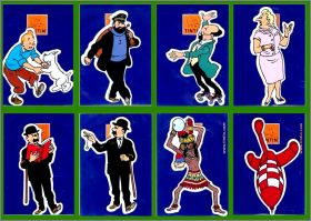 Tintin (Herg) - 8 Magnets Casterman - 2003 et 2005