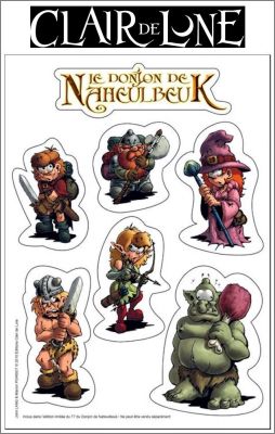 Le Donjon de Naheulbeuk 1 Planche de 7 magnets Clair de Lune