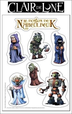 Le Donjon de Naheulbeuk 1 Planche de 7 magnets Clair de Lune