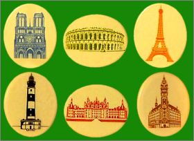 Monuments de France - 6 Fves Brillantes - Auchan - 2021