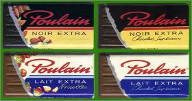 Tablettes de chocolat - 4 Magnets - Poulain - 1990