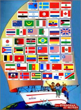 Drapeaux du Monde - 50 magnets - Maitre Coq - 2007