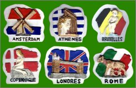 Capitales Europennes -  6 magnets - 1994