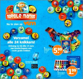 Marble Manias (vtm) 24 knikkers (Billes) Albert Heijn - 2022