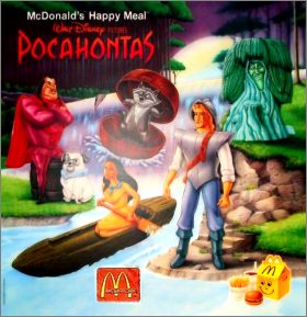Pocahontas Disney - 5 Figurines Happy Meal - McDonald's 1995