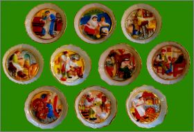 Assiettes Murales 10 Fves Brillantes (filet or) Prime 2008
