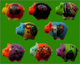 Cochons - 8 F�ves Brillantes - Lebhar - 2019