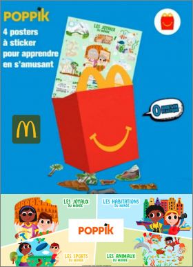 Poppik - 4 Posters  stickers - Happy Meal - McDonald's 2022