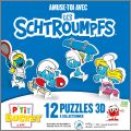 Les Sctroumpfs -12 (6 x 2) Puzzles 3D P'tit Bucket KFC 2022