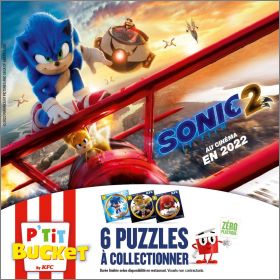 Sonic 2 - 6 Puzzles 3D - P'tit Bucket - KFC - 2022