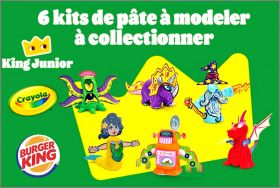 6 kits pte  modeler Crayola - Burger King Junior - 2022