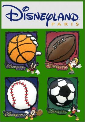 Mickey sports - 4 magnets - Disneyland Paris - 2007