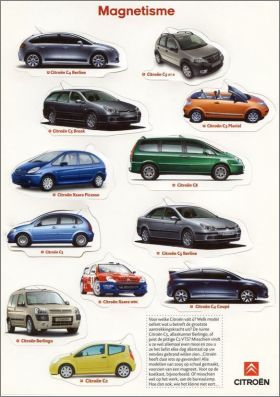 Modles de voitures - 1 planche de 12 magnets - Citron 2008