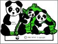 Pandas - 4 Magnets puzzle - WWF  -  1986