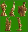 Astrix en or - 5 Fves pendentifs dores - Arguydal - 1988