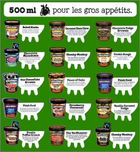 500 ml pour les gros apptits 16 Magnets Ben & Jerry's 2003
